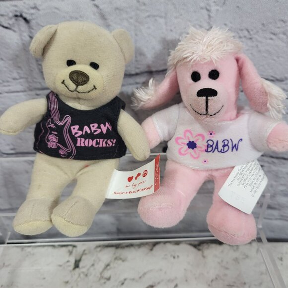 Build a Bear BABW Mini Plush Toys Lot of 8 Bears Rabbits Dogs Assorted Colors - Picture 5 of 8